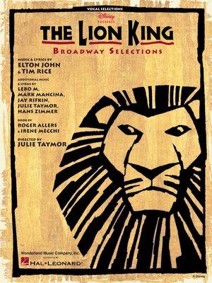 cover image of The Lion King--Broadway Selections Songbook